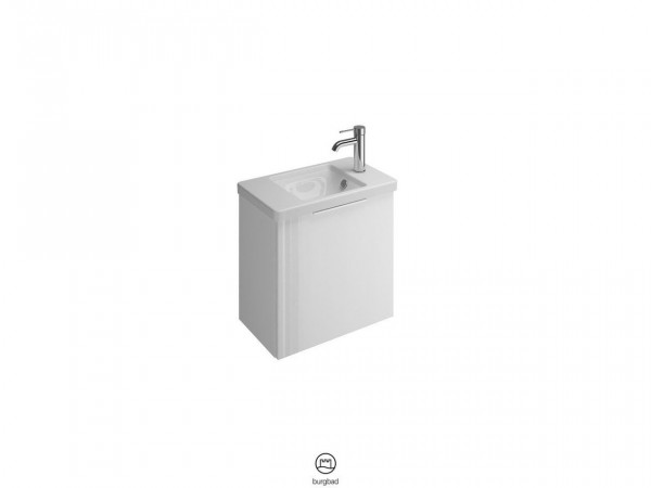 Set Meuble Salle De Bain Burgbad Eqio Lave-Mains verre, Meuble 1 tiroir 530x520mm Personnalisable SFPF053-PN258