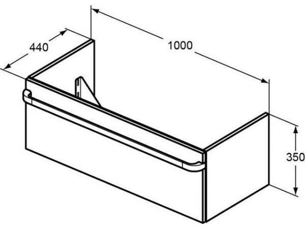 Ideal Standard TONIC II Voorkant voor lade 1000 mm