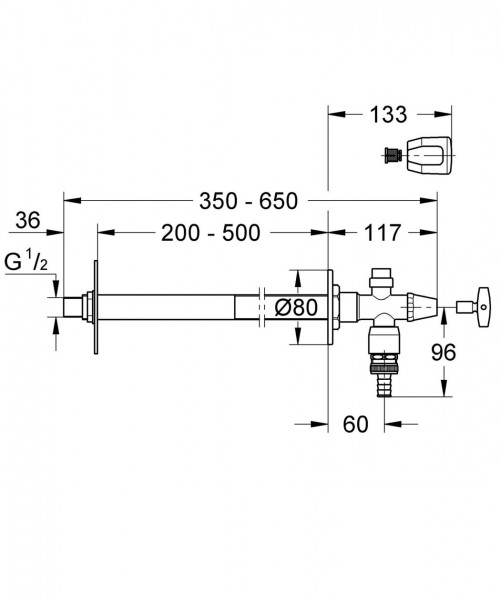 Grohe Eggemann Gevelkraan Vorstvrij 41206000