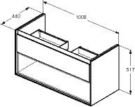 Ideal Standard Concept Air Wastafelmeubel 1000 mm (E0828)