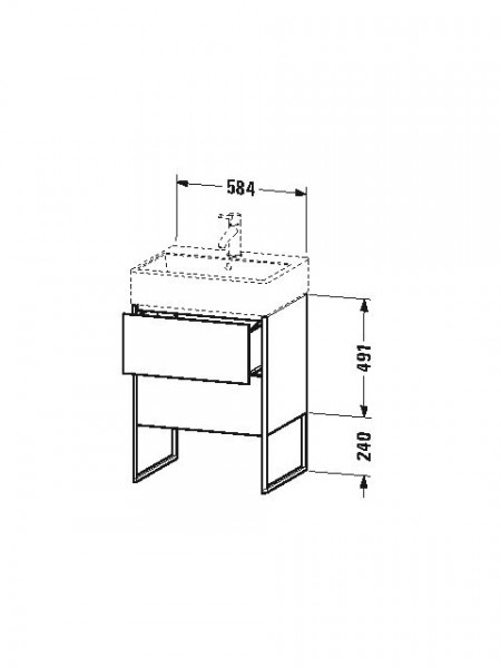 Duravit Wastafelmeubel XSquare 731x460mm