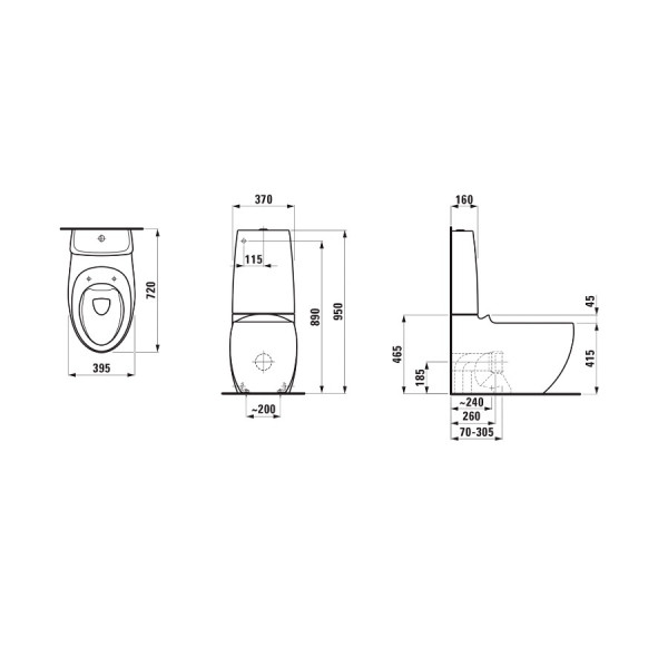 Staand Toilet Laufen ILBAGNOALESSI Wit Clean Coat