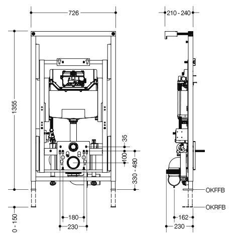 Hewi Inbouwreservoir S 50 WC IV Gepolijst staal