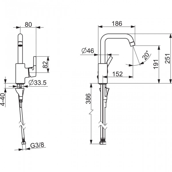 1 Gats Mengkraan Hansa PALENO 251x152mm Chroom