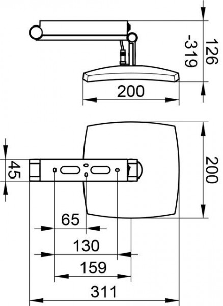 Scheerspiegel Met Licht Keuco Ilook_move wandmodel, vierkant/verlicht met tuimelschakelaar Rvs