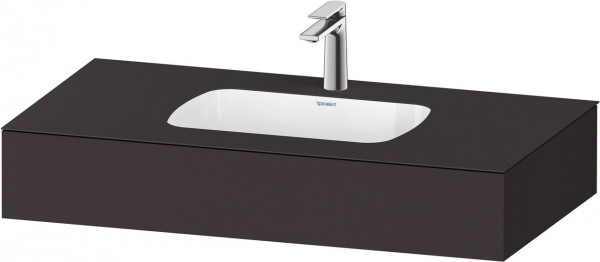 Set Meuble Salle De Bain Duravit Qatego Lavabo 1 trou, Plan de toilette 1000mm Graphite Super Mat QA4691080800000