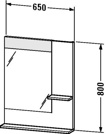 Duravit Badkamerspiegel met Verlichting Vero met plankjes 650 x 142 mm (VE7320003)