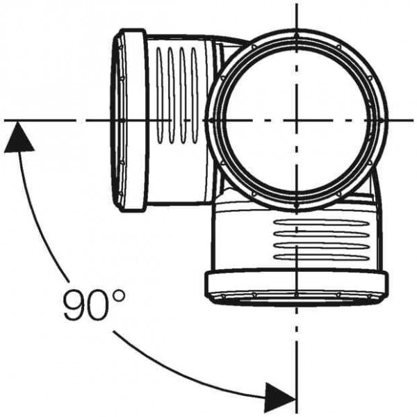 Geberit Hoekaansluiting 87,5° d110 Silent-PP (390559141)