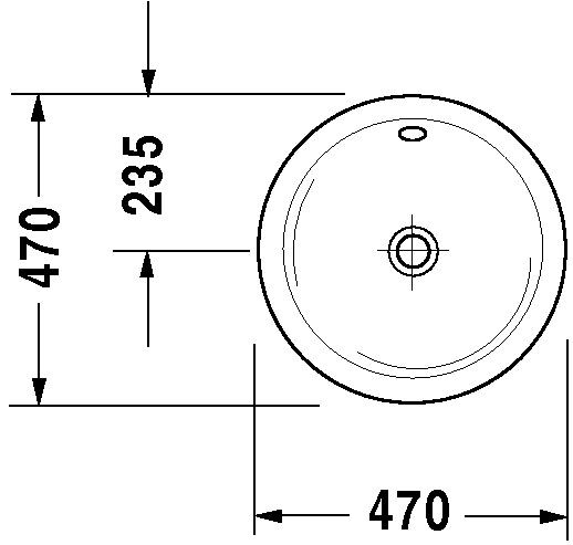 Duravit Architec Inbouw wastafel (04684700)