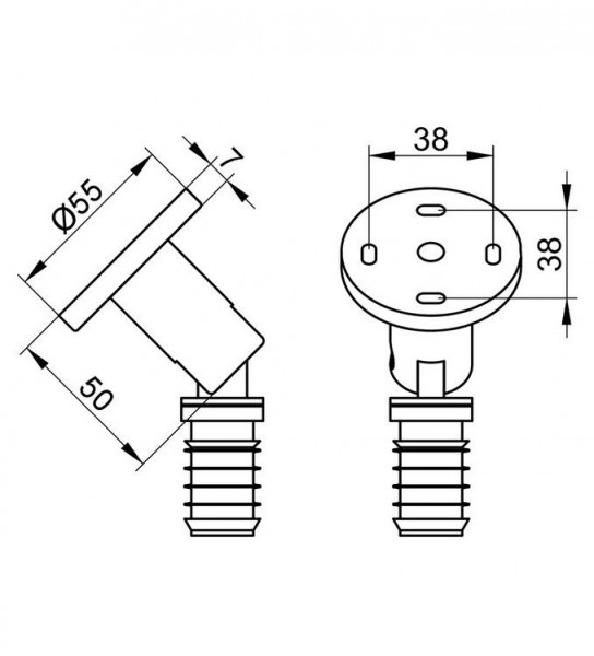 Keuco Douchemontage Plan Ø55x50x7mm