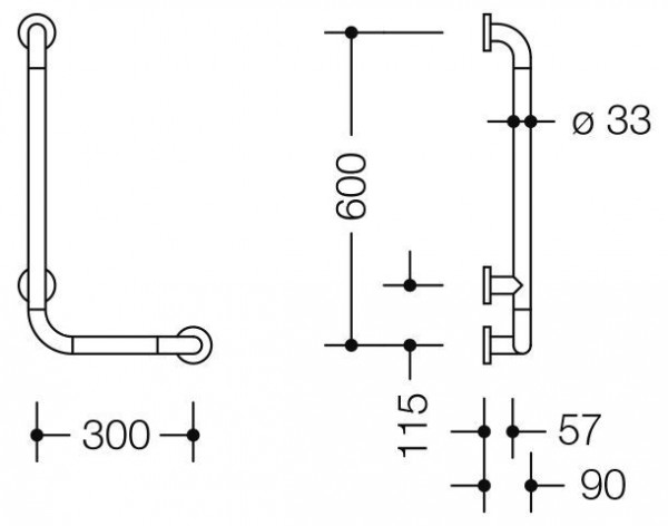 Hewi Badgreep Hoek Serie 801