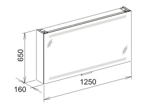 Spiegelkast Keuco Edition 300 1250x650x1,60mm