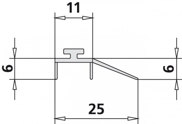 Kermi ATEA Joint d'étanchéité horizontal 985 mm 6034093