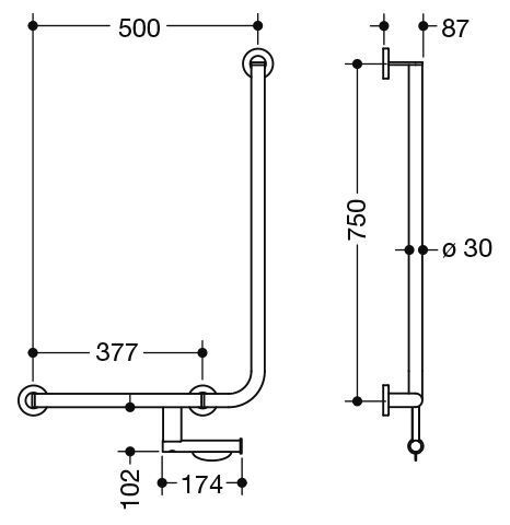 Hewi Badgreep Hoek System 900