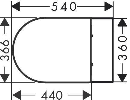 Hangend Toilet Set Hansgrohe EluPura S AquaFall Flush SmartClean Wit