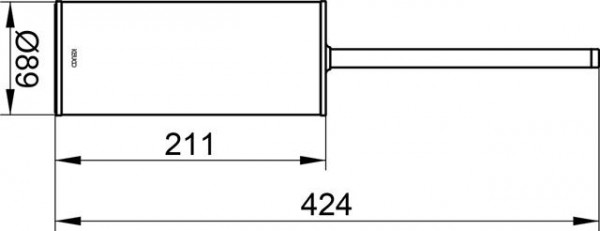 Keuco WC Borstel ø89x424mm