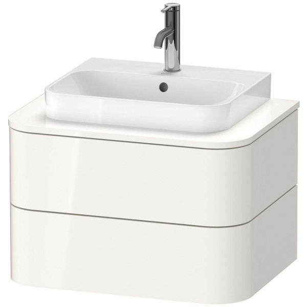 Meuble Pour Vasque à Poser Duravit Happy D.2 Plus 2 tiroirs, pour Lavabos suspendus 650mm Blanc brillant HP496002222