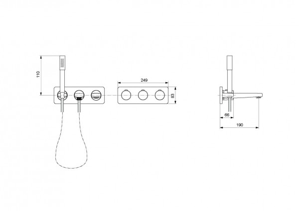 Ideal Standard Archimodule Badset met wanduitloop A1552AA