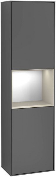 Villeroy en Boch Hoge Badkamerkast Finion 2 deuren 1515x420mm 1 LED