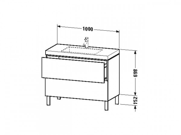 Duravit Badkamermeubel Set L-Cube Staand 698x480mm