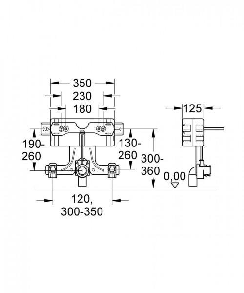 Grohe Uniset voor Bidet zonder draagsteunen Chroom 37578001