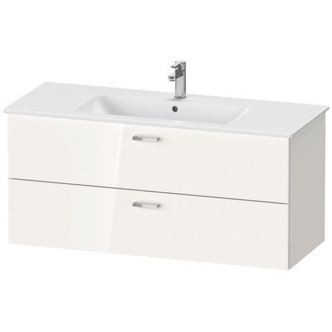 Badkamermeubel Set Duravit XBase Wastafel met badmeubel en spiegelkast 1230mm Glanzend Wit