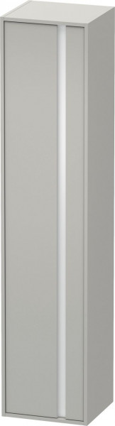 Colonne Salle de Bain Duravit Ketho 1 porte gauche, poignée argent, 4 étagères 1800mm Gris béton mat KT1255L0707