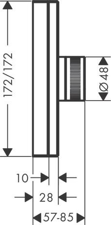 Axor Inbouw Douchekraan Edge Thermostatische hoge-stroomthermostaat