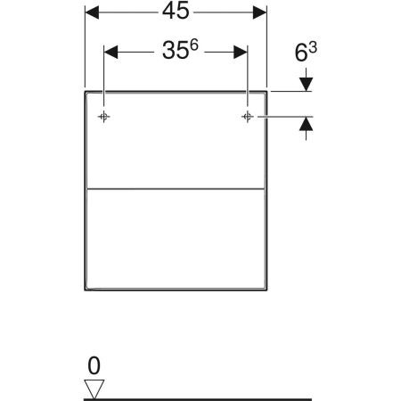 Wandmeubel Geberit One 2 lades 450x492mm Mat Wit