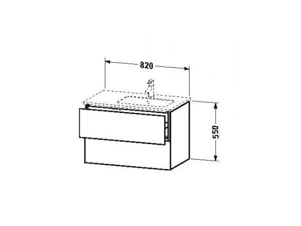 Duravit Wastafelmeubels L-Cube voor 234583 550x820x481mm