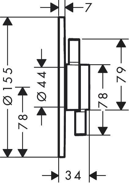 Hansgrohe Duoturn inbouwkraan v. 2 functies brushed bronze 75418140