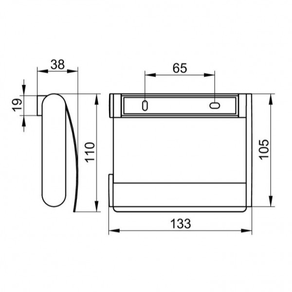 Keuco Toiletrolhouder Plan 133x110x38mm