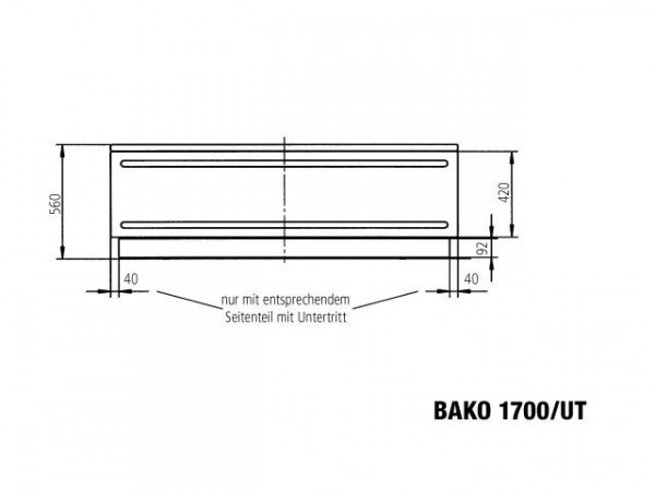 Kaldewei Badpaneel voor SANIFORM PLUS met afdekking element in lengterichting Bako (685500210)