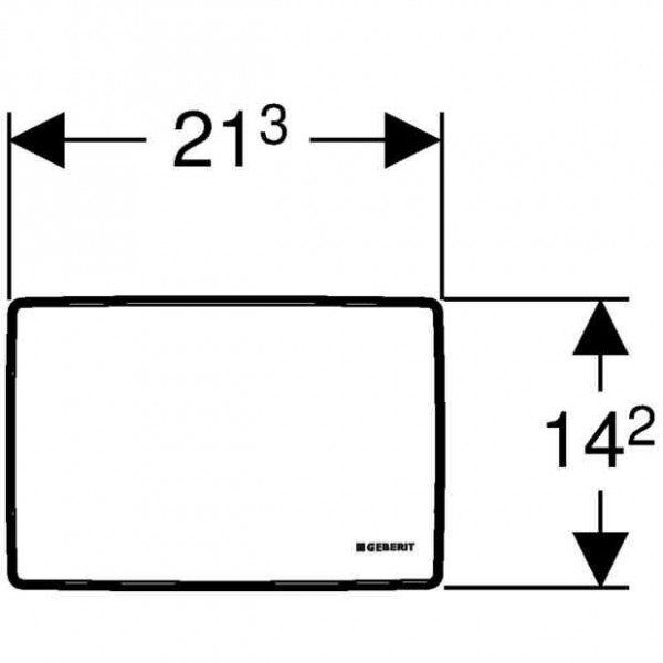 Geberit Kappa bedieningplaat met frontbediening voor toilet/urinoir 21.3x14.2cm wit 115.680.11.1