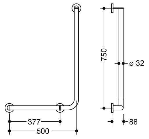 Hewi Badgreep Hoek System 900