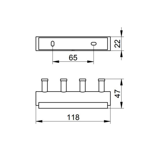 Keuco Handdoekhaakjes Plan 120x20x45mm