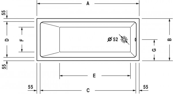 Duravit Whirlpool Vero Air Wit  1700x700mm