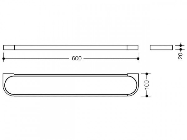 Hewi Systeem 800 Planchet H2xD10xL60cm 800.03.10045