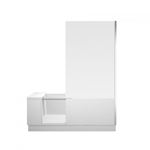 Duravit Shower + Bath Bad met gemonteerde deur rechts 170x75 cm Wit Spiegelglas