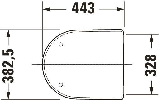 Toiletbril D Vorm Duravit Soleil by Starck 438mm Soft-Close 438x383x Wit