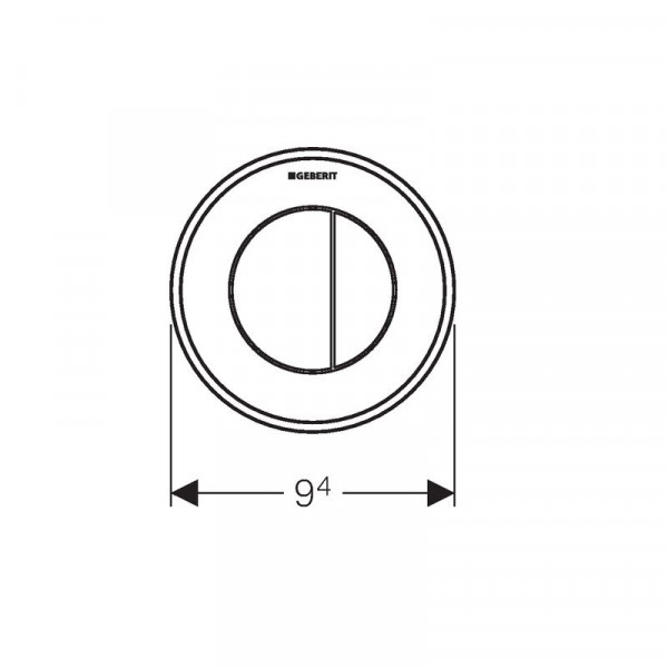 Geberit Type10 2 knops pneumatische inbouw drukker chroom mat chroom 116.055.KN.1