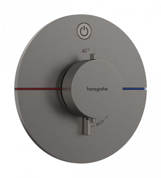 Mitigeur Thermostatique Douche Hansgrohe ShowerSelect Comfort S 1 sortie Encastré Start/Stop ø155mm Chrome Noir Brossé