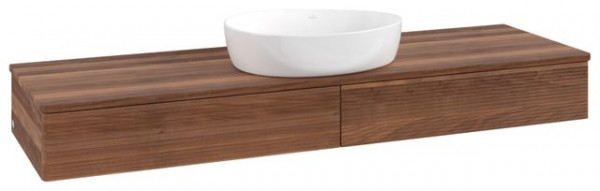 Wastafelmeubel Voor Opzet Waskom Villeroy en Boch Antao 1600x190x500mm Warm Walnut